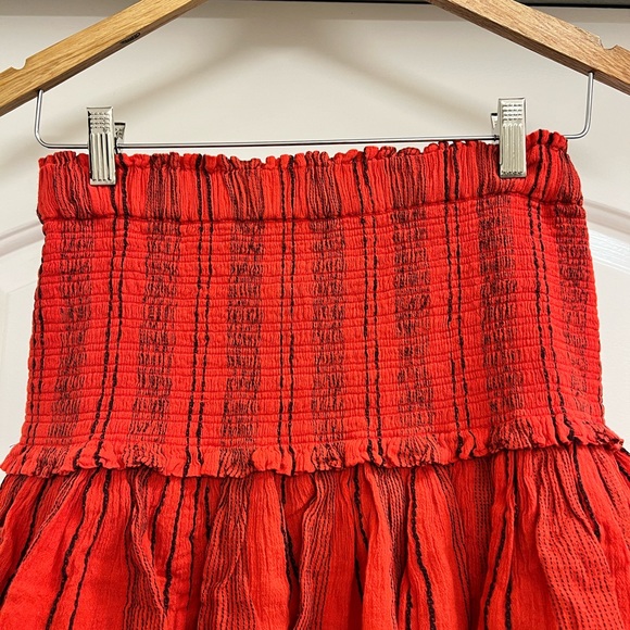 NWT Sundry Mini Shirred Ruffle Skirt - Picture 8 of 12